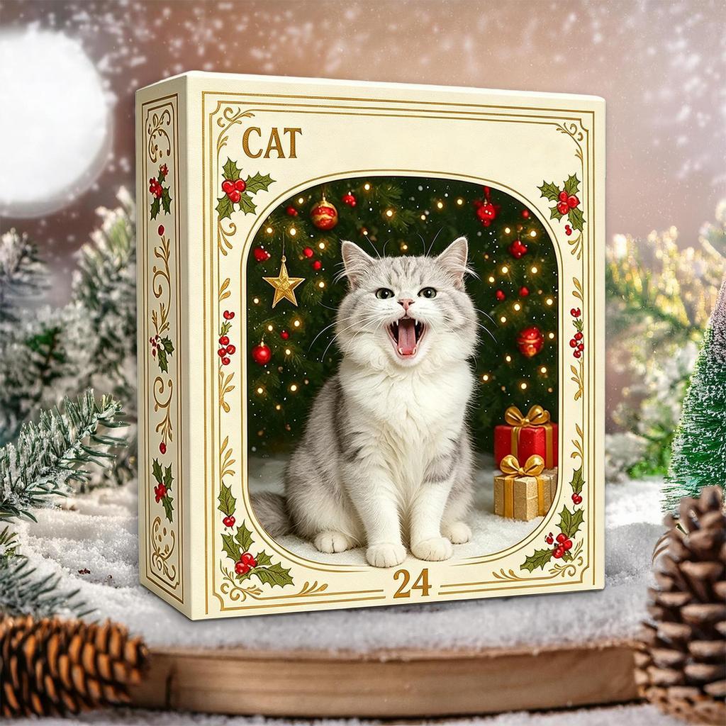 1116 Cat Countdown Calendar 11 Days Mini Cat Figurine Advent Festive Calendar Suitable for Pug Enthusiasts for Party Favors