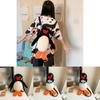 Plush Black Fish Hugging Backpack For Girls With Zipper Closure And Inner Card Pocket