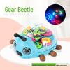 Blue Transparent Beetle Electric Toy: Universal Driving, Luminous Children's Music Toy