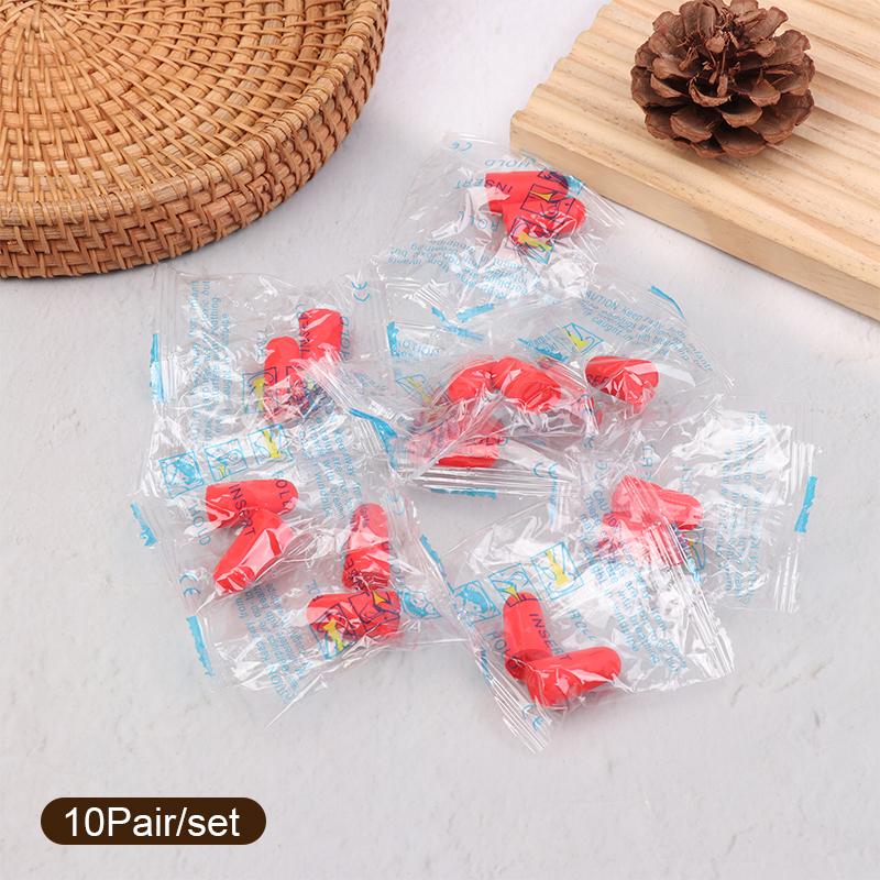10 Pairs Sponge Earplugs Noise Canceling Sleep Earplugs Noise-Isolating Earplugs Dust Resistant Abrasion Resistant Flexible Work