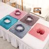 3 Pcs Thickened Beauty SPA Massage Table Planking Face Towel With Hole Bed Bandana Beauty Salon Bed Head Towel