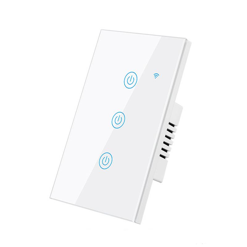 LangYeao Tuya WiFi US AU 1/2/3/4 Gang Smart Touch Wall Light Switch Work with Alexa and Google Home with Neutral Wire