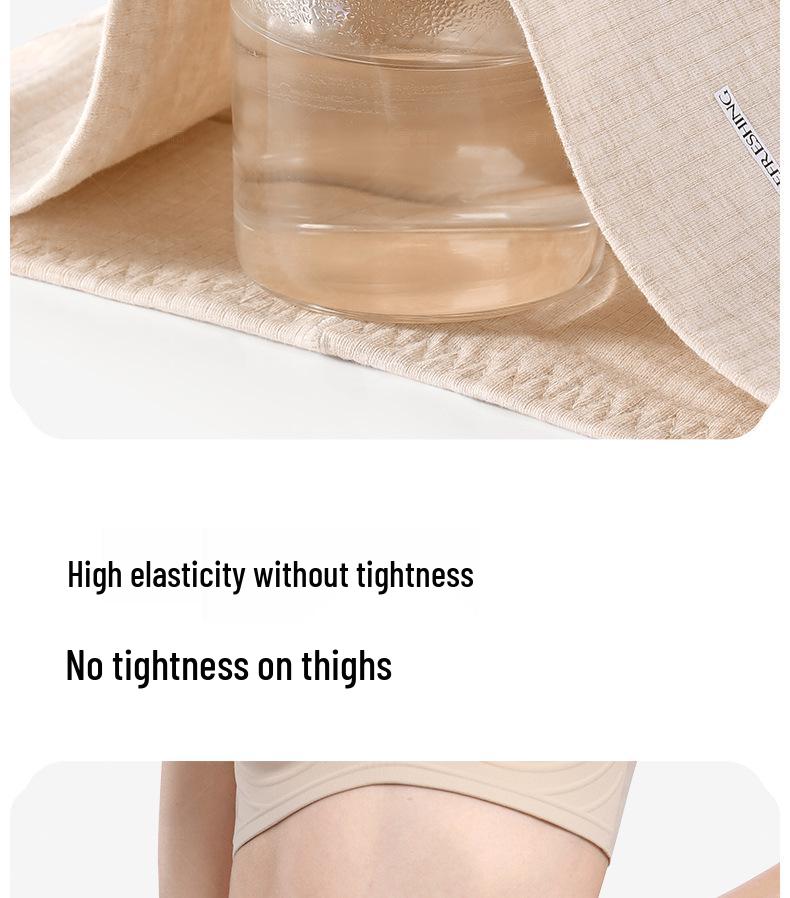 Wysokoelastyczna Bawełniana Bielizna Damska z Wysokim Stanem, Obcisła w Biodrach i z Płaską Nogawką – Wygodna, Oddychająca i Nieuciskająca na Jesień i Zimę