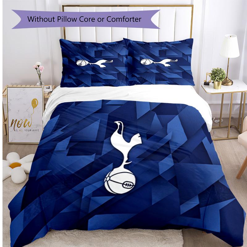 Tottenham Hotspur Pattern Printed 3PCS Bedding Set Soft Skin-Friendly Washable Duvet Cover & Pillowcases Set All Season Bedroom