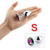 1pcs Smooth Metal Anal Plug, Buttplug, Stainless Steel+Crystal Jewelry Anal Sex Toys for Women Men