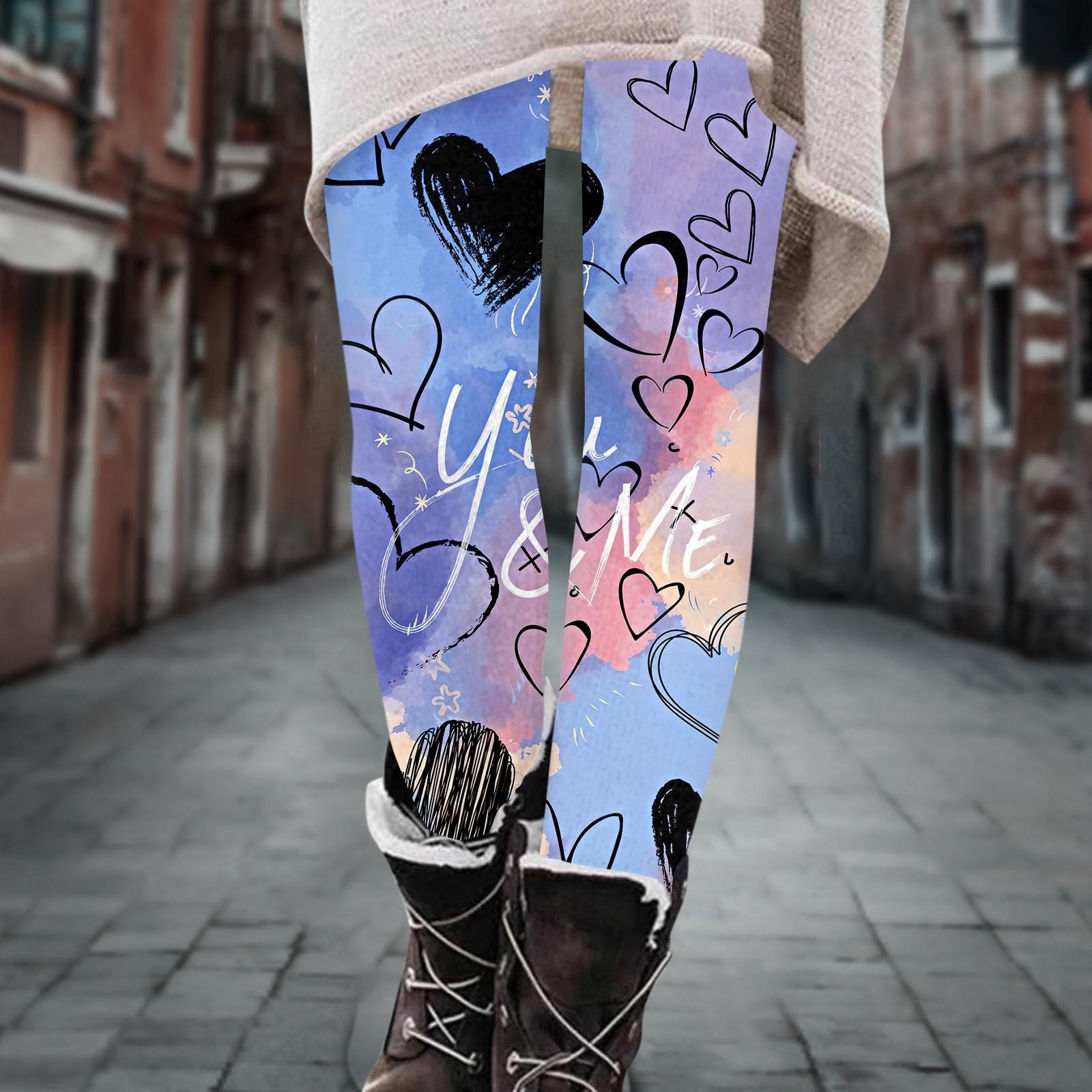 

Женские брюки, эластичные мягкие хлопковые леггинсы с принтом, повседневные домашние пижамы XL