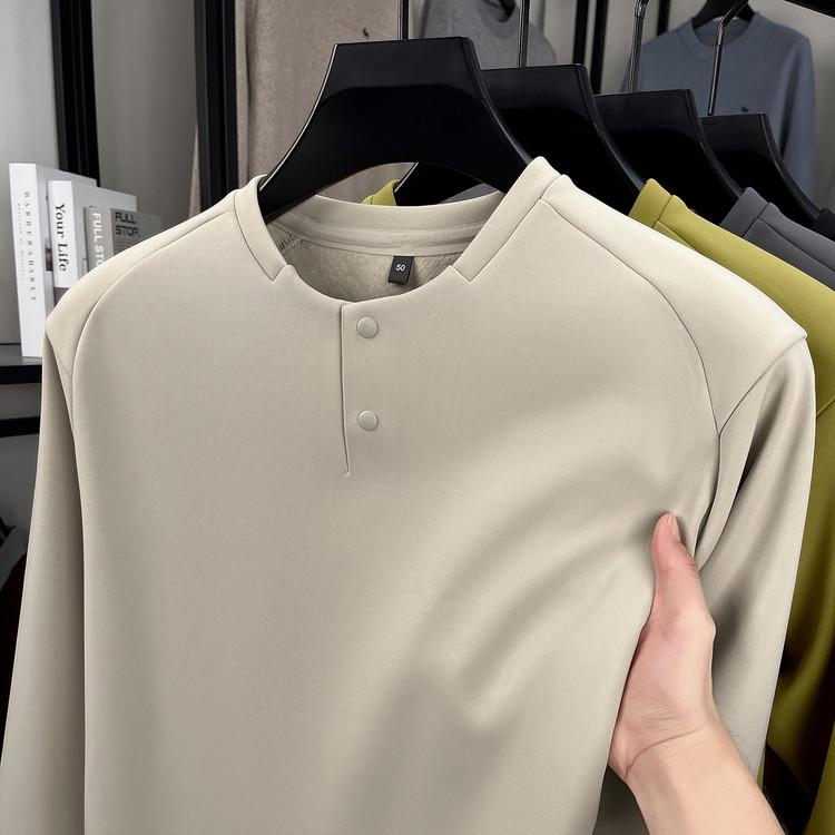 Men s Winter Half-High Collar Warm Long Sleeve Base Layer T-Shirt Hoodie XXL