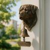 Dog Welcome Bell Doberman Bulldog Door Bell with Welcome Sign Retro Shopkeepers Bell for Home Front Door Entrance Porch