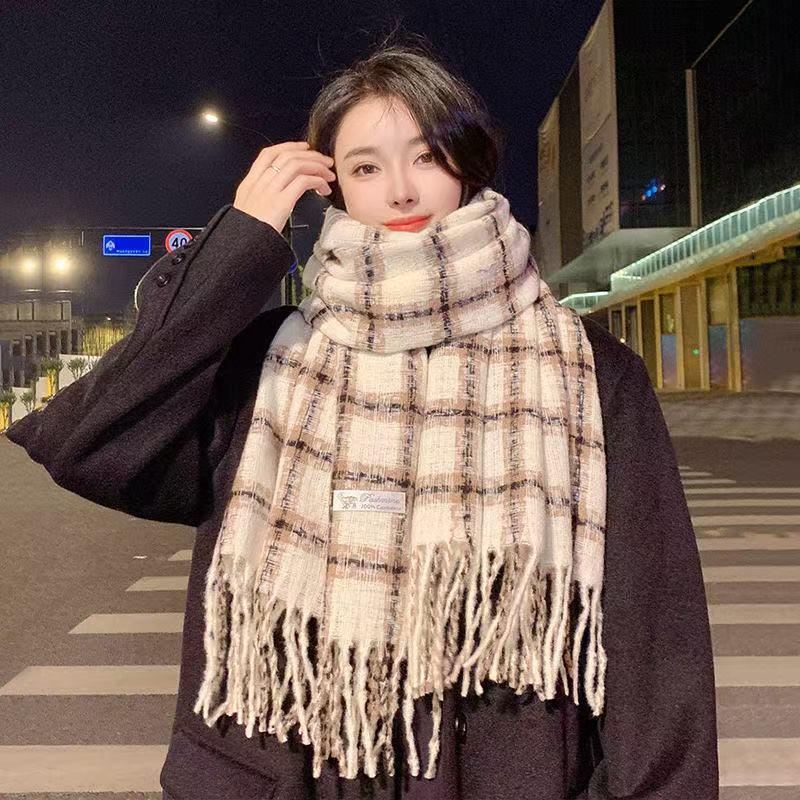 Women's European and American Style Long Fringe Mohair Scarf - Warm Autumn/Winter Shawl & Neck Warmer