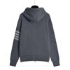 TB Unisex Four-Bar Waffle Knit Zip-Up Hoodie for Autumn/Winter