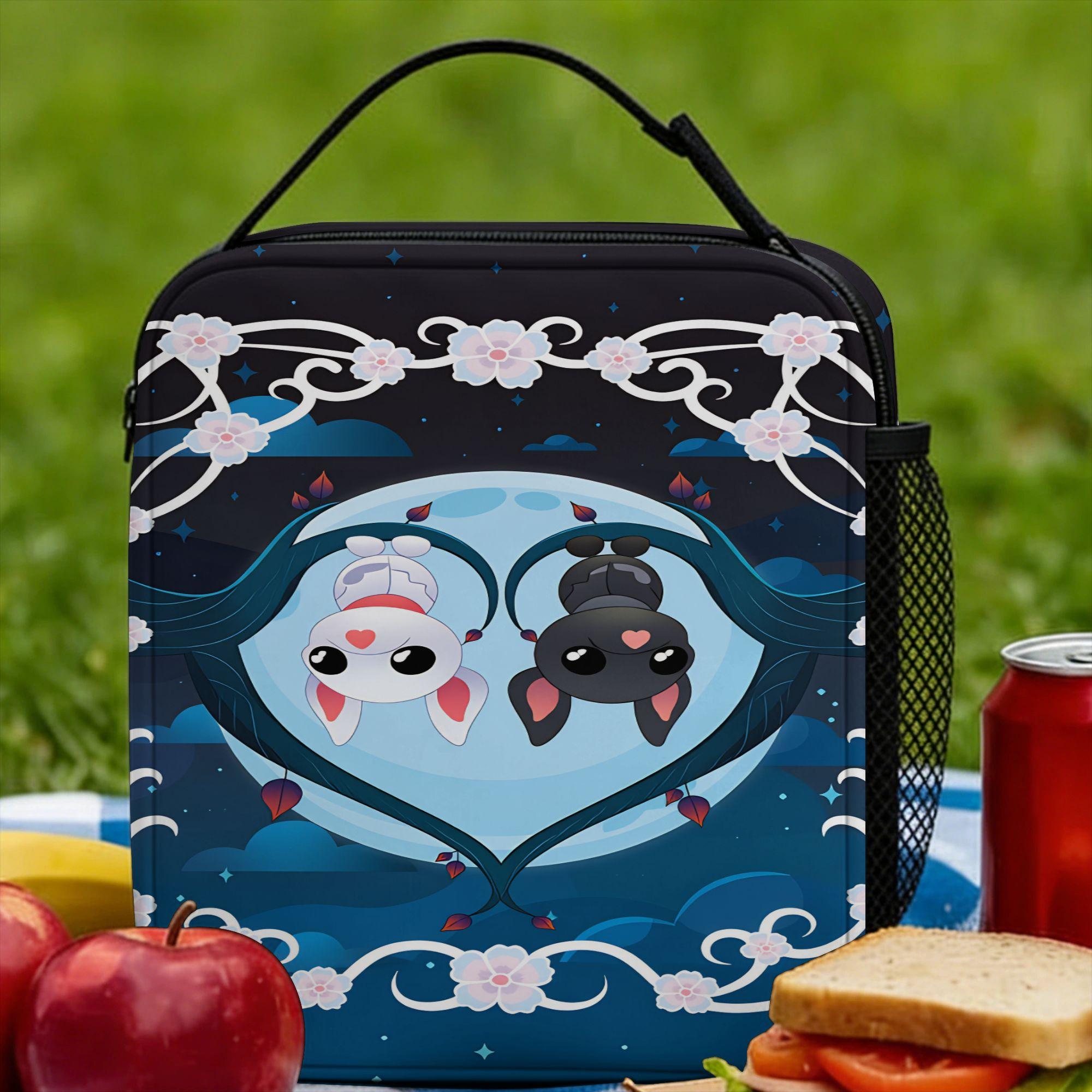 A-Adopts Me Lunch Bag Cute Lunch Box For Child School Portable Zipper Cooler Bag Oxford Print Thermal Tote Handbags One Size