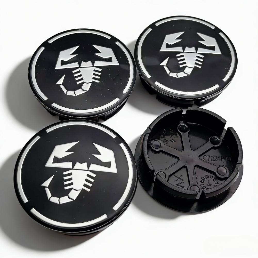 

4pcs Scorpion Logo Emblem Badge Car Wheel Center Caps 48MM Clips 42MM Wheels Hub Cap Rim Hubcaps Dust Cover Replace Accessories Scorpion Badge&4pcs Wheel Caps
