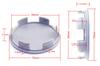 Wheel Center Caps 70mm 64mm 4pcs Gray DIY Wheel Cover