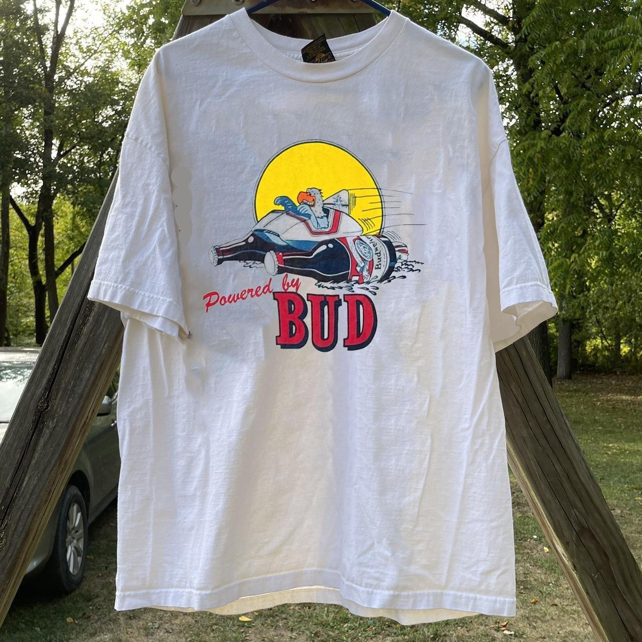Budweiser remake cotton white graphic t-shirt QT7574 XXL