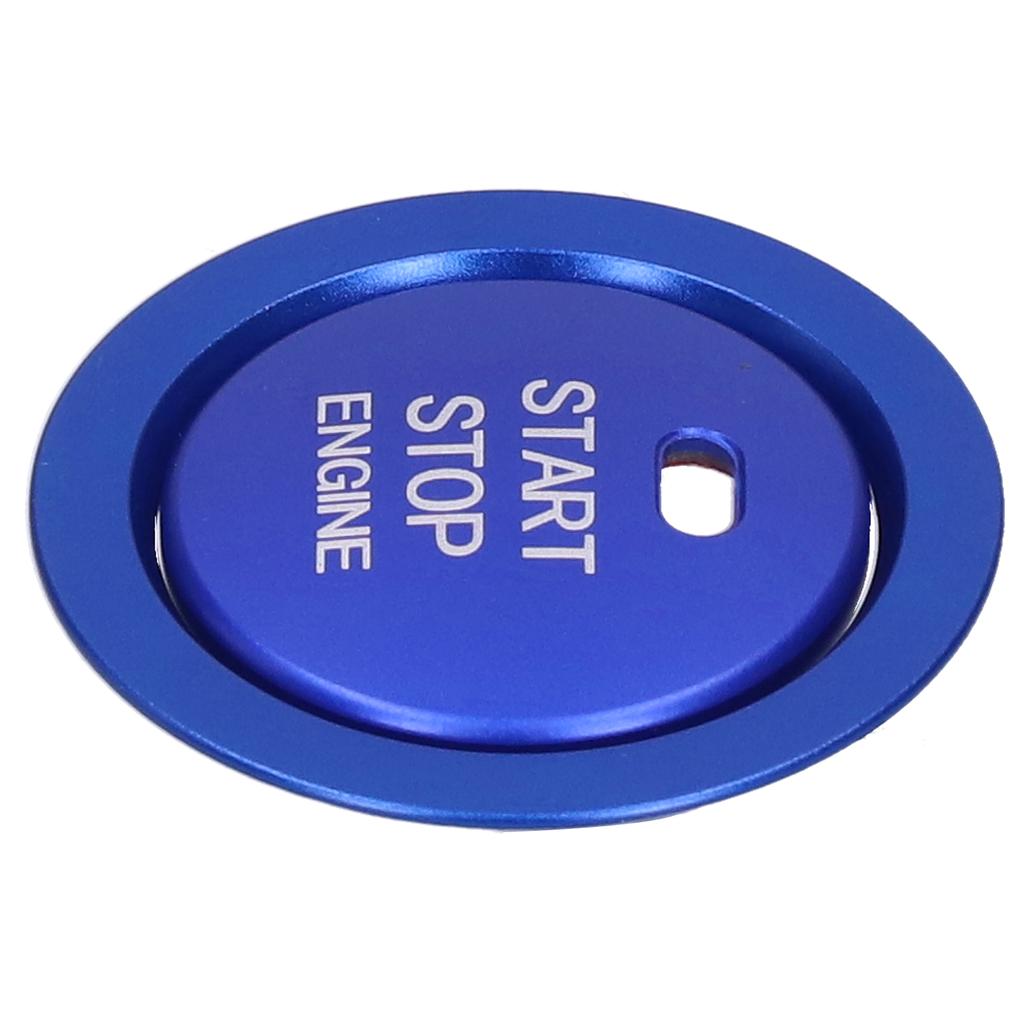 2pcs Engine Start Stop Button Trim Cover Aluminum Alloy Decoration for Car Interior