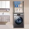 Washing Machine Shelf, Over the Washer and Dryer Storage Shelf, 3-Storey Bathroom Shelf, Space-Saving, Hanging Shelf, Black