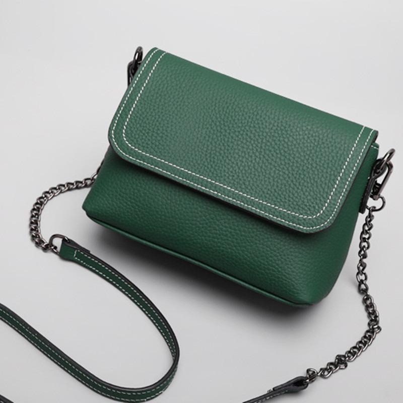 Bolsa feminina diagonal bolsa de ombro simples bolsa feminina fashion couro legítimo bolsa pequena