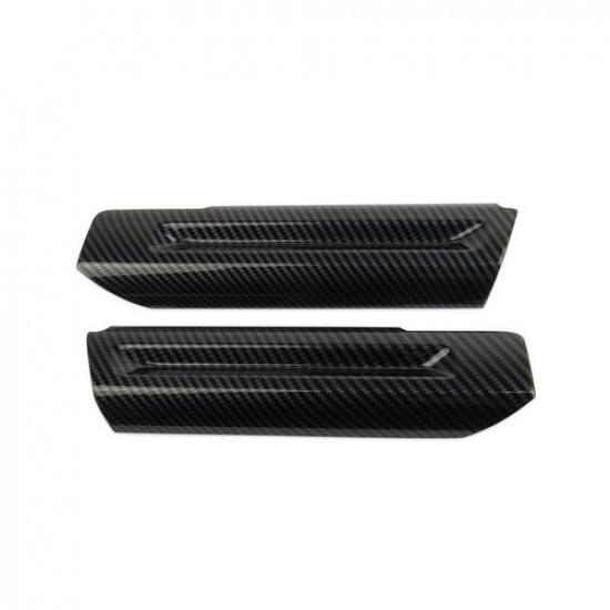 Carbon Fiber Style Inner Door Handle Panel Trim Cover for Ford Mustang 2015-2024
