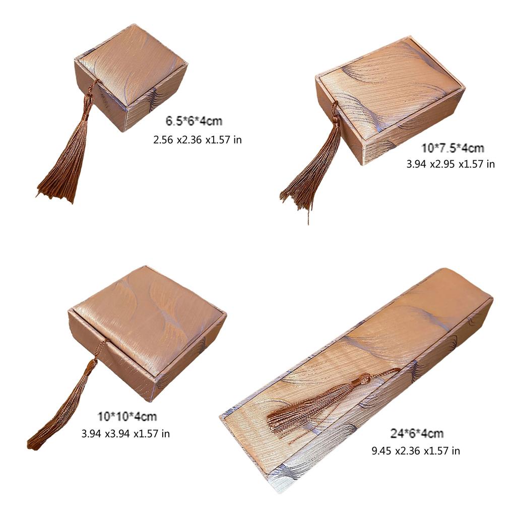 Chinese Vintage Jewelry Display Box Vintage Jewelry Box With Tassels For Necklaces Rings Bracelet And Pendants