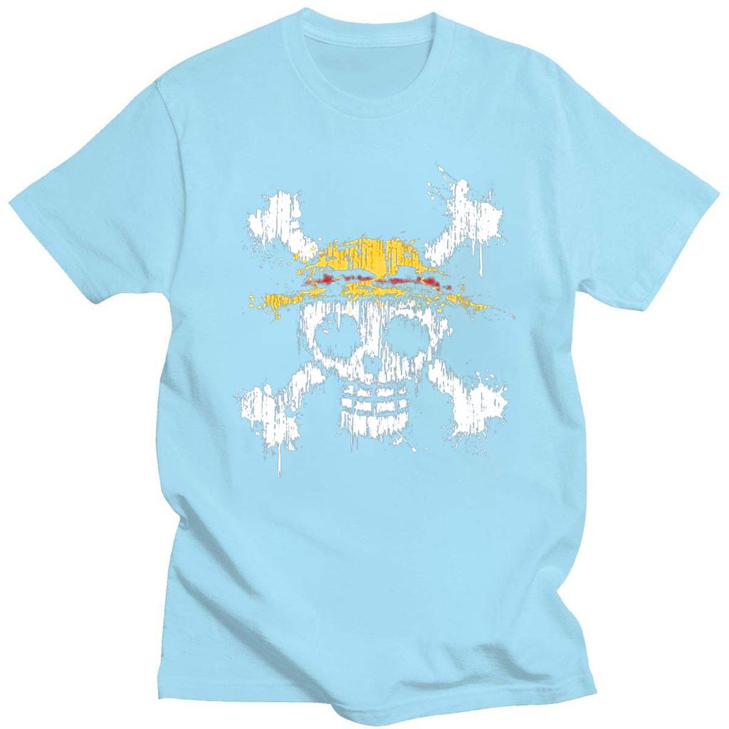 Anime One Piece Luffy Sanji Zoro Tony Chopper Summer Men T-shirt Harajuku Funny Tops Ullzang Cartoon 90s Streetwear Top Tees