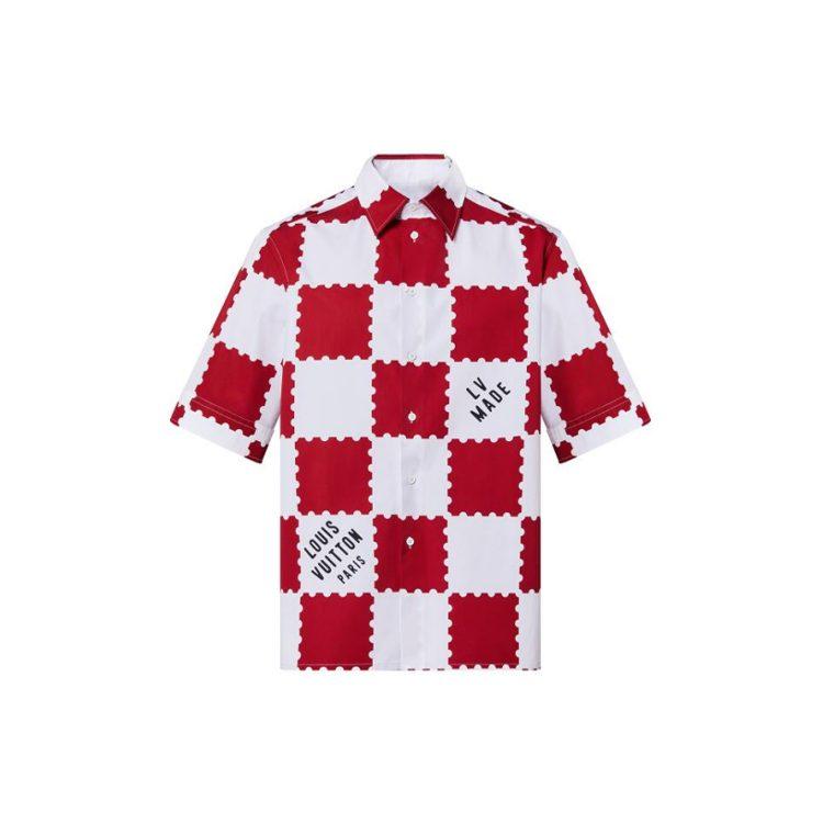 Louis Vuitton Shirt Men's Red White 1A9GS5