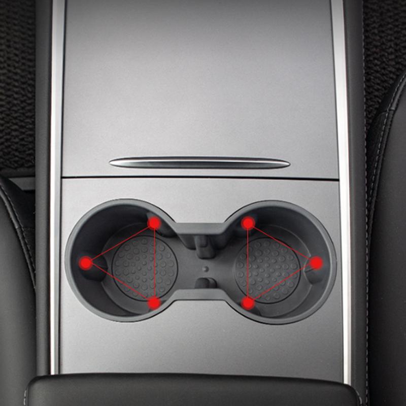 Car Cup Holder For Tesla Model 3 Model Y  Silicone Center Console Storage Box Model Y 2023 Accessories Interior