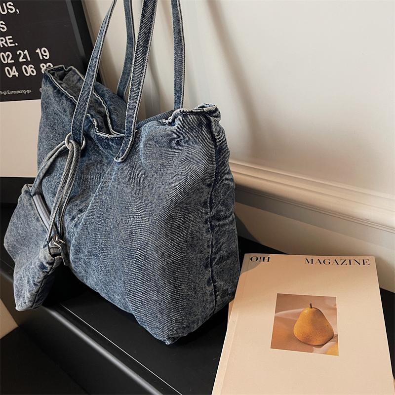 Shoulder Bag Denim Handbag Vintage Large Capacity Tote Bag