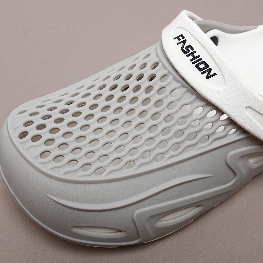 Fashion New Men Sandals Women Casual Summer High Quality Rubber Hole Water Shoes Mesh Breathable slippers Outdoor Beach Flat Slippers