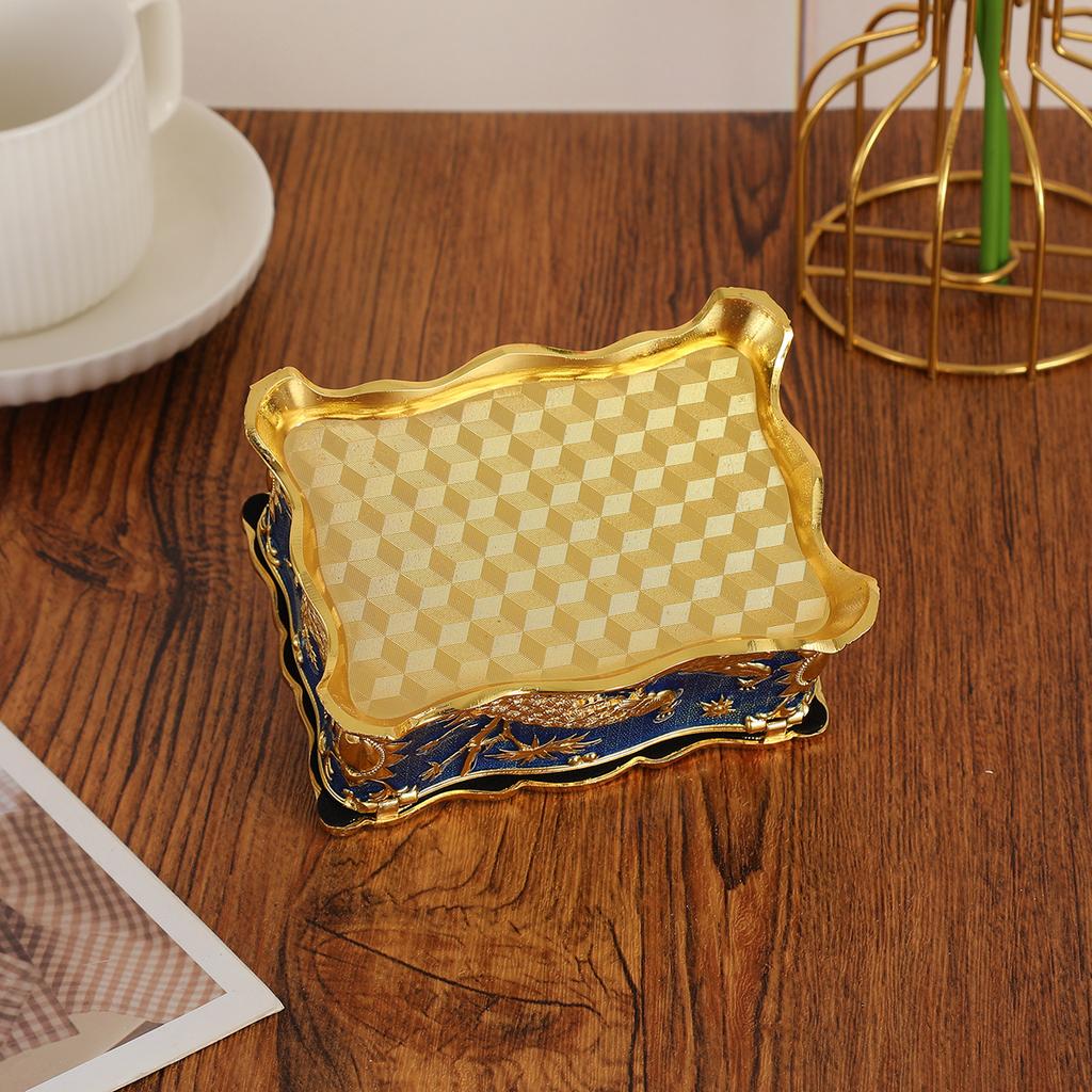 New Creative Colorful Zinc Alloy Peacock Jewelry Box - Jewelry Storage Tray for Tabletop - Jewelry Box