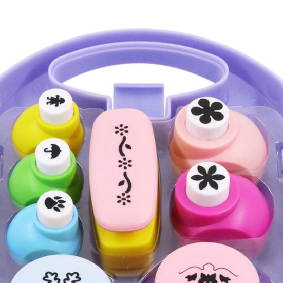 1 Set Craft Hole Punch 8 Patterns Kids Adults Beginner DIY Scrapbook Paper Shape Puncher Decorative Arts Crafts Scrapbooking Handcraft Tool