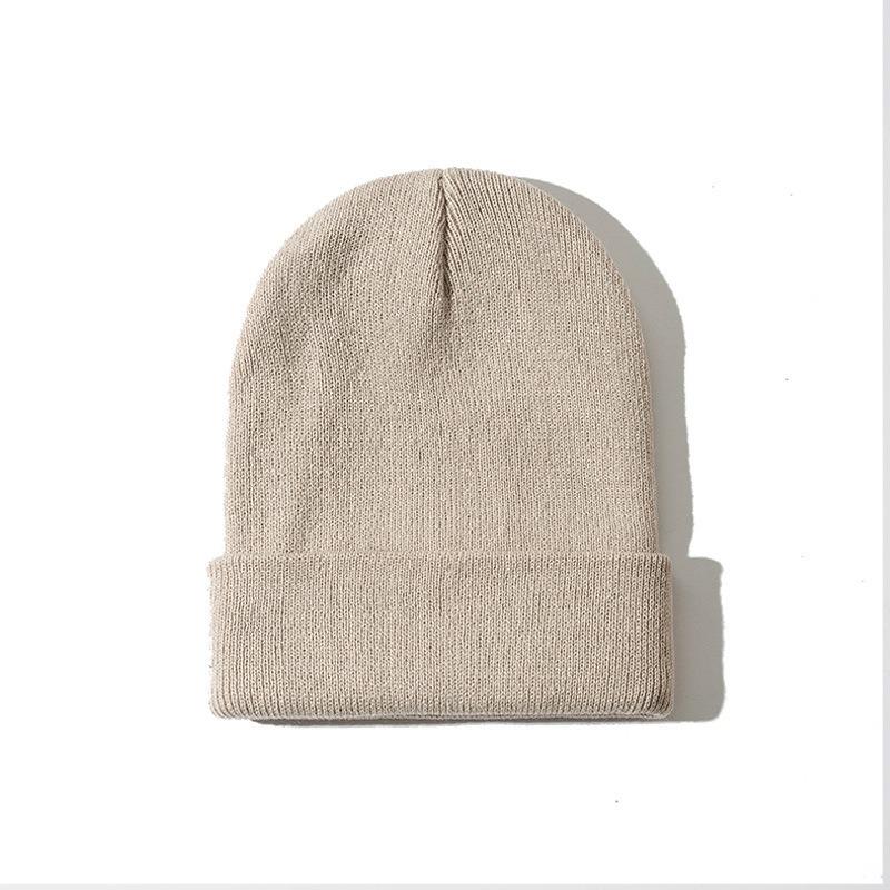 Gram Solid Color O Knitted Hat Autumn and Winter Cold Hat Warm Hat Women's Versatile Pullover Hat