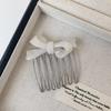 Bow Acetate Insert Comb: High-End Hair Clip for Women, Ideal for Taming Flyaways and Bangs.