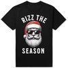 Rizz the Season Christmas Funny Santa TShirt Summer Men Fashion T Shirts Cotton Short Sleeve Oversized Loose Tshirt Tops