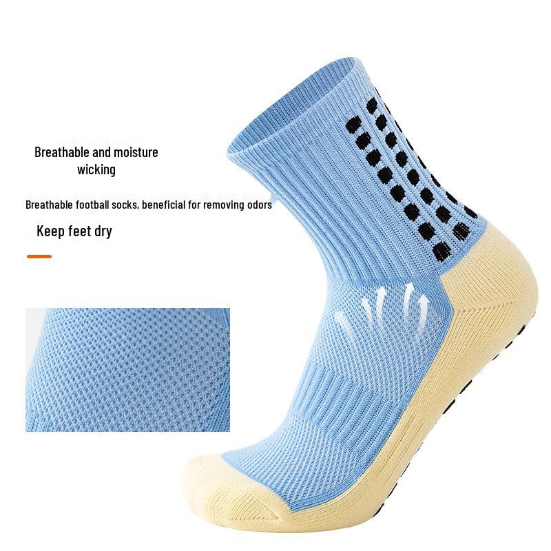 Unisex rutschfeste Sportsocken bis zur Wade mit Gel-Grip & gepolsterter Sohle - Atmungsaktiv für Yoga & Fußball