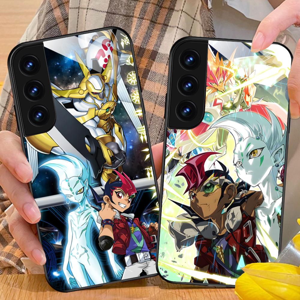Yugioh Yuma Tsukumo Mobile Phone Case for Samsung Galaxy A56 55 54 53 52 51 36 35 34 23 16 15 5G Glass Colorful Cover Luxury