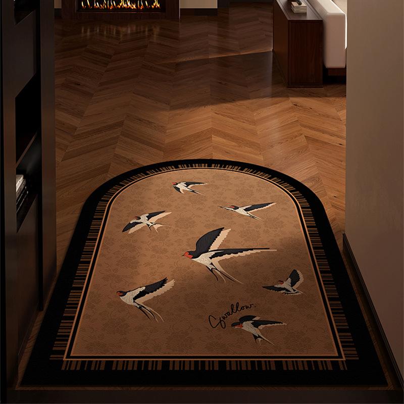 

Коврик для входной двери в средневековом стиле, грязеотталкивающий, ПВХ, кожаный, ковер, напольный коврик 40×60cm