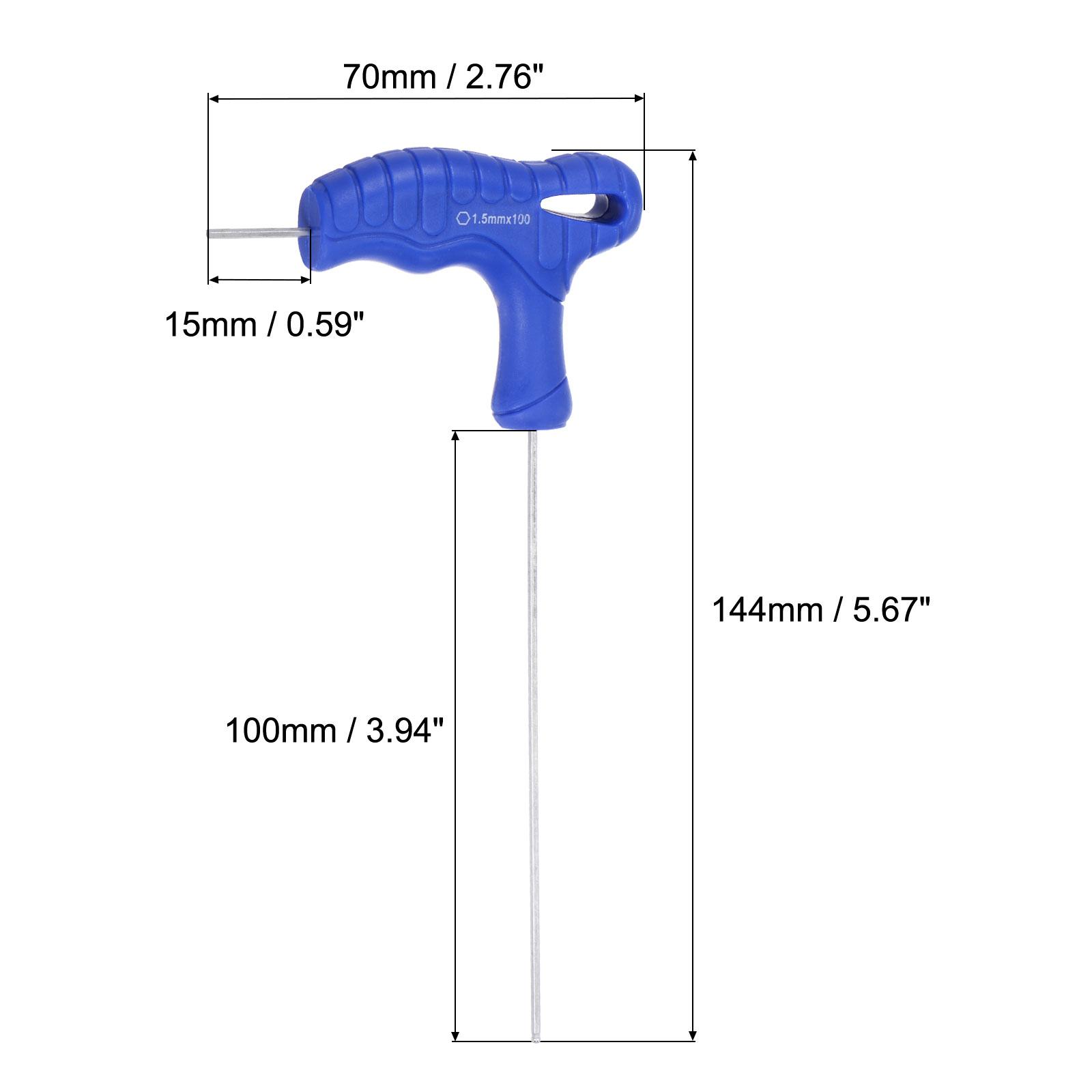 

4pcs 1.5/2/2.5/3/4/5/6mm Hex Key T-Handle Dual End Wrench Metric CR-V Steel Ball End Spanner Automotive Household Maintenance