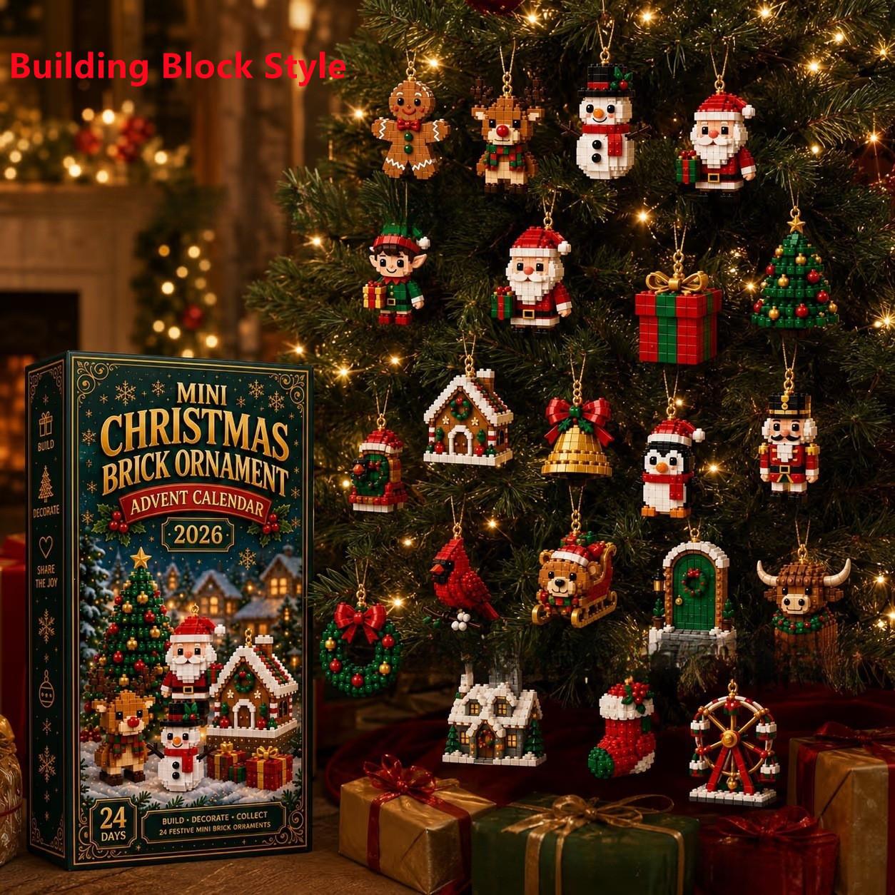24-Day Mini Christmas Brick Ornament Advent