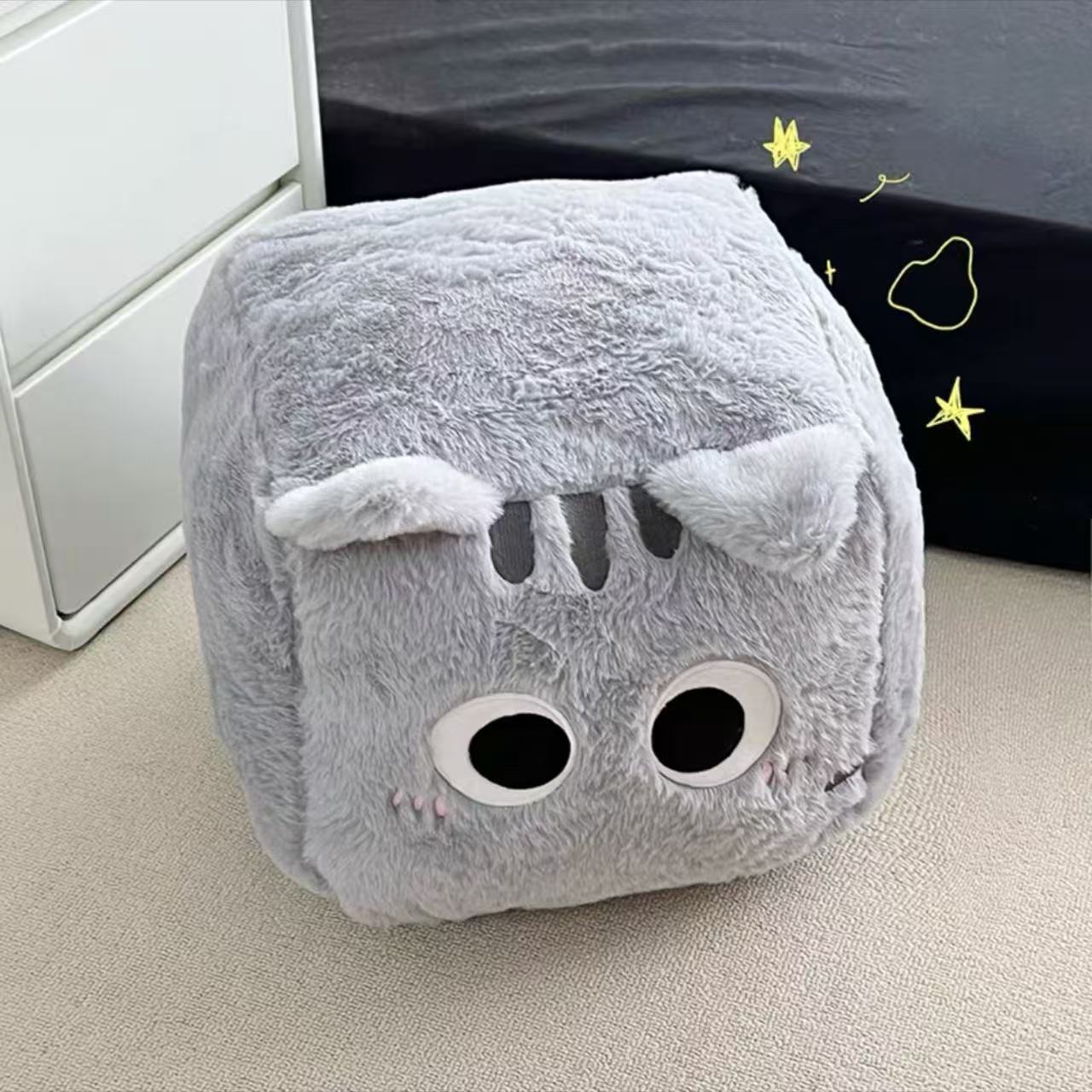 Животное кукла квадратная кукла кошка игрушка подушка для бросания черная кошка подушка для кровати спящая детская кукла подарок 25cm/0.24kg