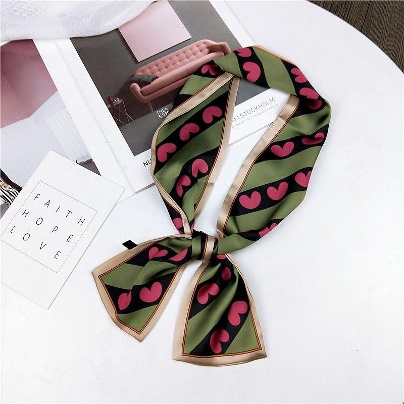 Women Casual Love Heart Printed Hair Band Headwear