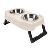 Elevated Cat Bowls with 2 Bowls Height   Foldable Raised Cat Food Water Bowl for Dogs Cats