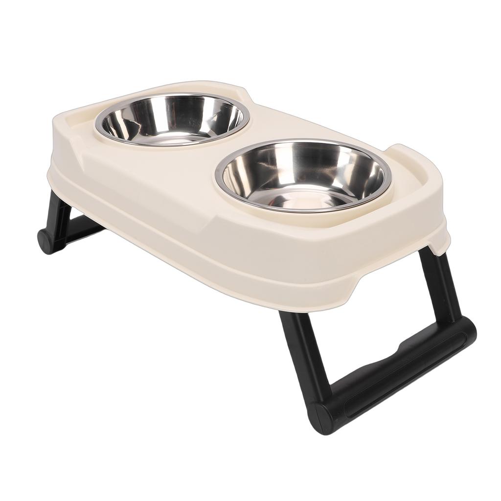 Elevated Cat Bowls with 2 Bowls Height Foldable Raised Cat Food Water Bowl for Dogs Cats