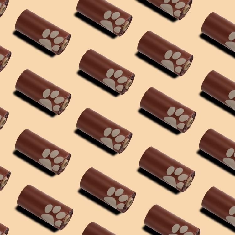 18 Rolls Chocolate Scented Pet Poop Bags Easy to Use Waste Bag for Dog with Easy Tear Feature Outdoor Walking Essential