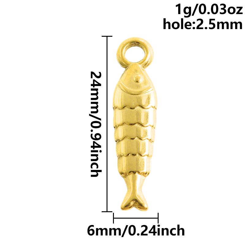 6pcs Real Gold Plated Marine Organism Shell Lobster Coral Stainless Steel Charms For Jewelry Making Supplies DIY Animal Pendant