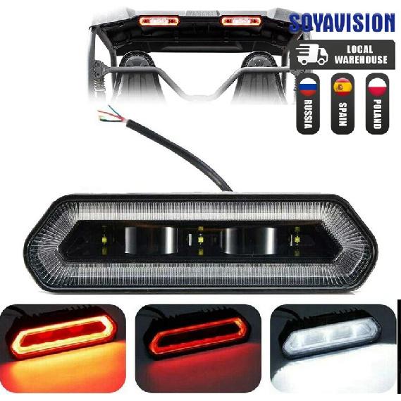 High Mount Brake Light For Car ATV Polaris RZR 1000 800 900 XP Ranger Rear Chase LED Light Bar Running Brake Reverse for Can-Am