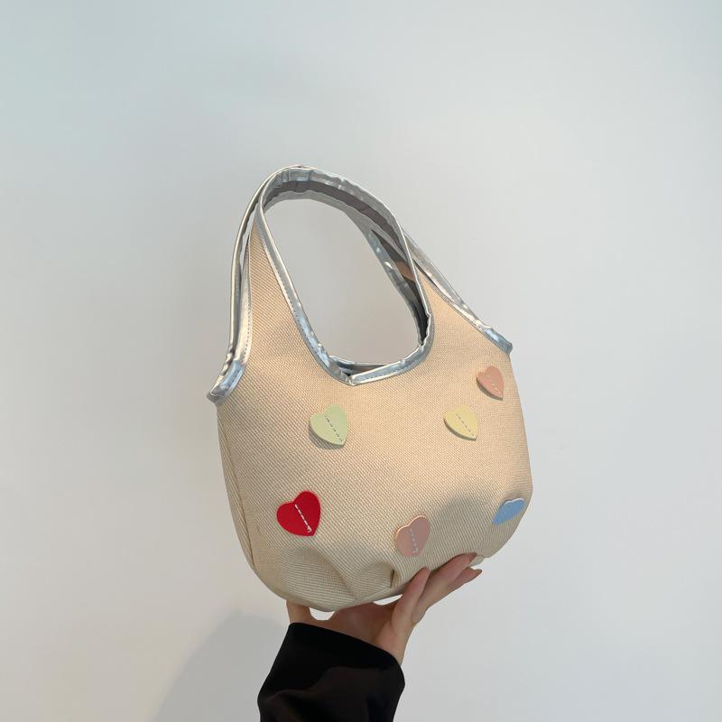 

Нишевая персонализированная сумка женская лето 2025 новая повседневная сумка-тоут красивая сумка под мышкой сумка на плечо серебряный