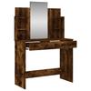 Makeup Table with Mirror Smoked Oak 96 X 39 X 142 Cm