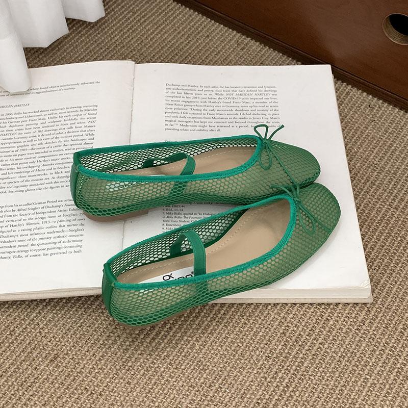 Mode Mode Mesh Atmungsaktiv Damen Mary Janes Ballerinas Schuhe Lässig Damen Flachschuhe Schlupschuhe