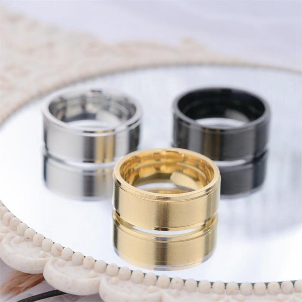 Neutral Couple Titanium Steel Frosted Ring