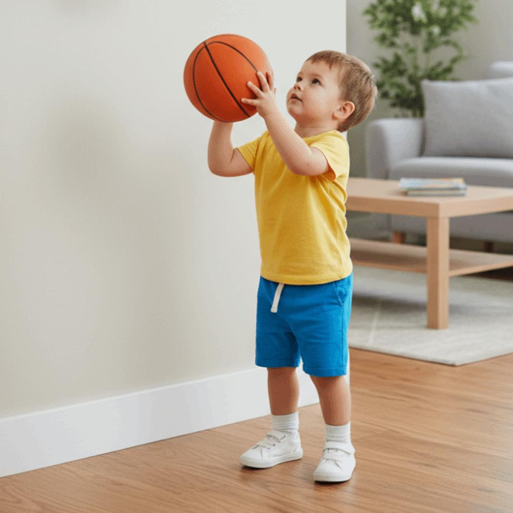 No-Drill Installation Toddler Basketball Hoop Foldable Kids Basketball Set  Indoor Play